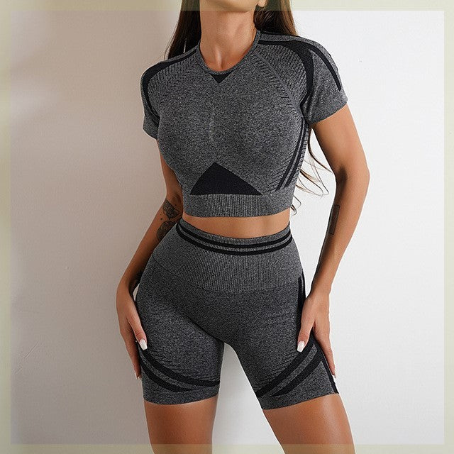Seamless Sports Set For Women Workout Outfit Booty Yoga Pant - Sport Girls USA