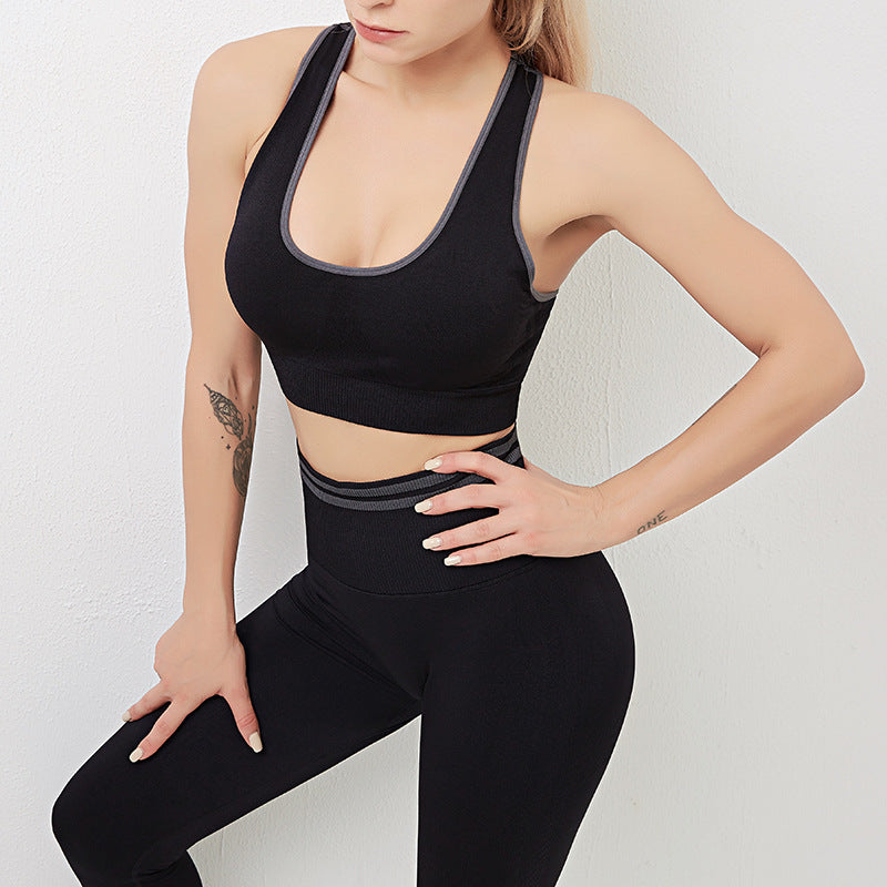 Women Workout Activewear Sports-Bra Outfit Leggings Seamless Fitness High-Waist New Gym - Sport Girls USA