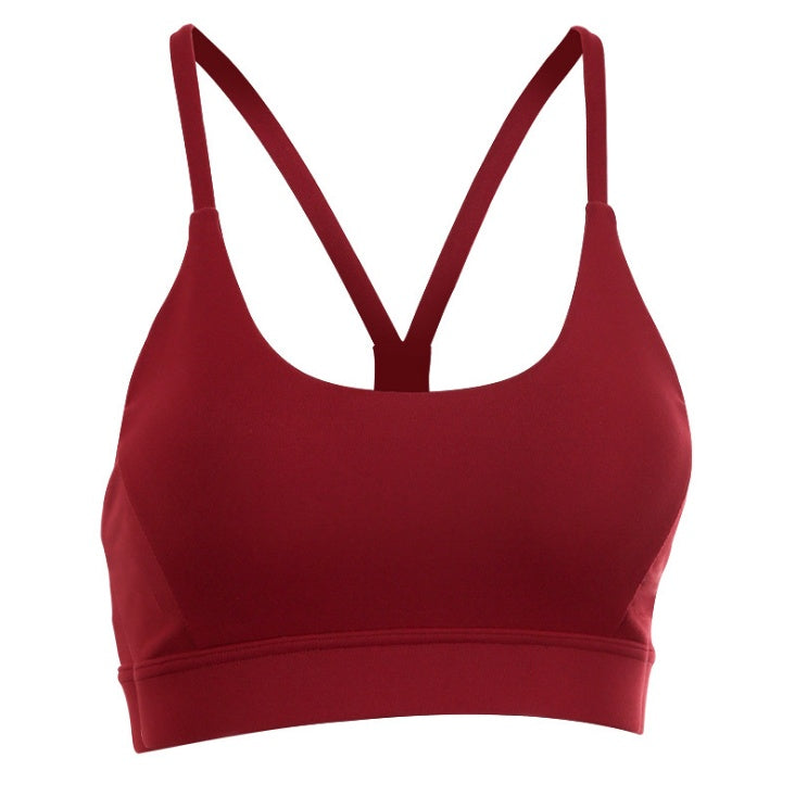 Back Mesh Triangle Push Up Sports Bra - Sport Girls USA