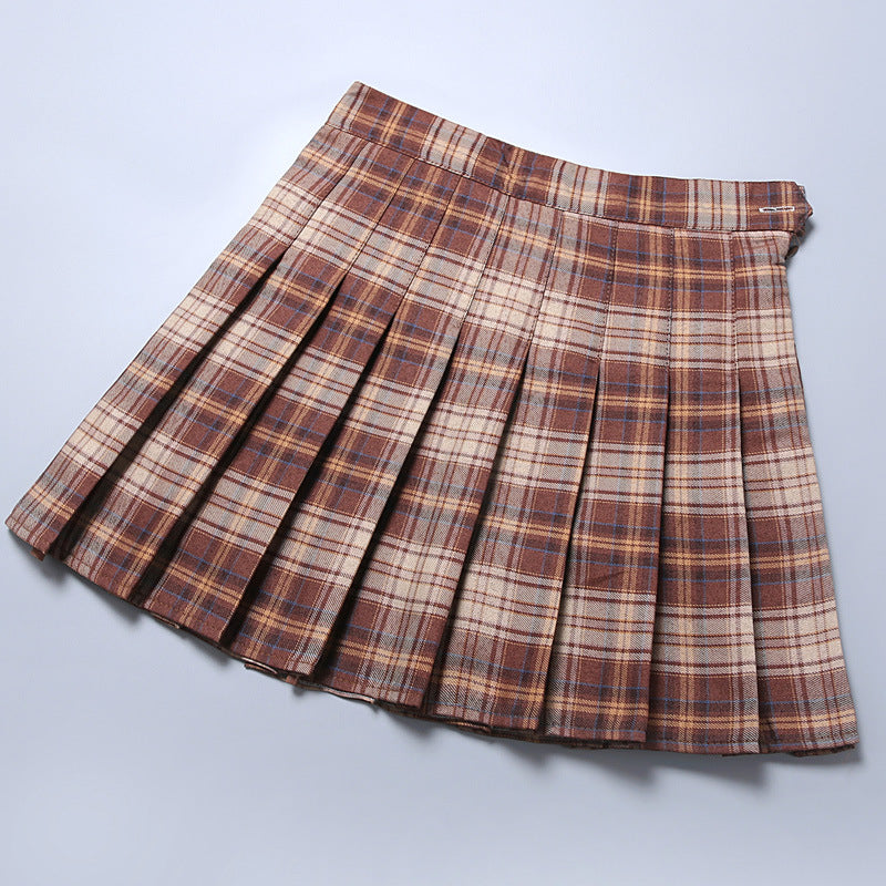 New Women's Plaid Pleated Skirt Skirt Women - Sport Girls USA