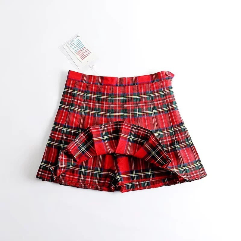 New Women's Plaid Pleated Skirt Skirt Women - Sport Girls USA